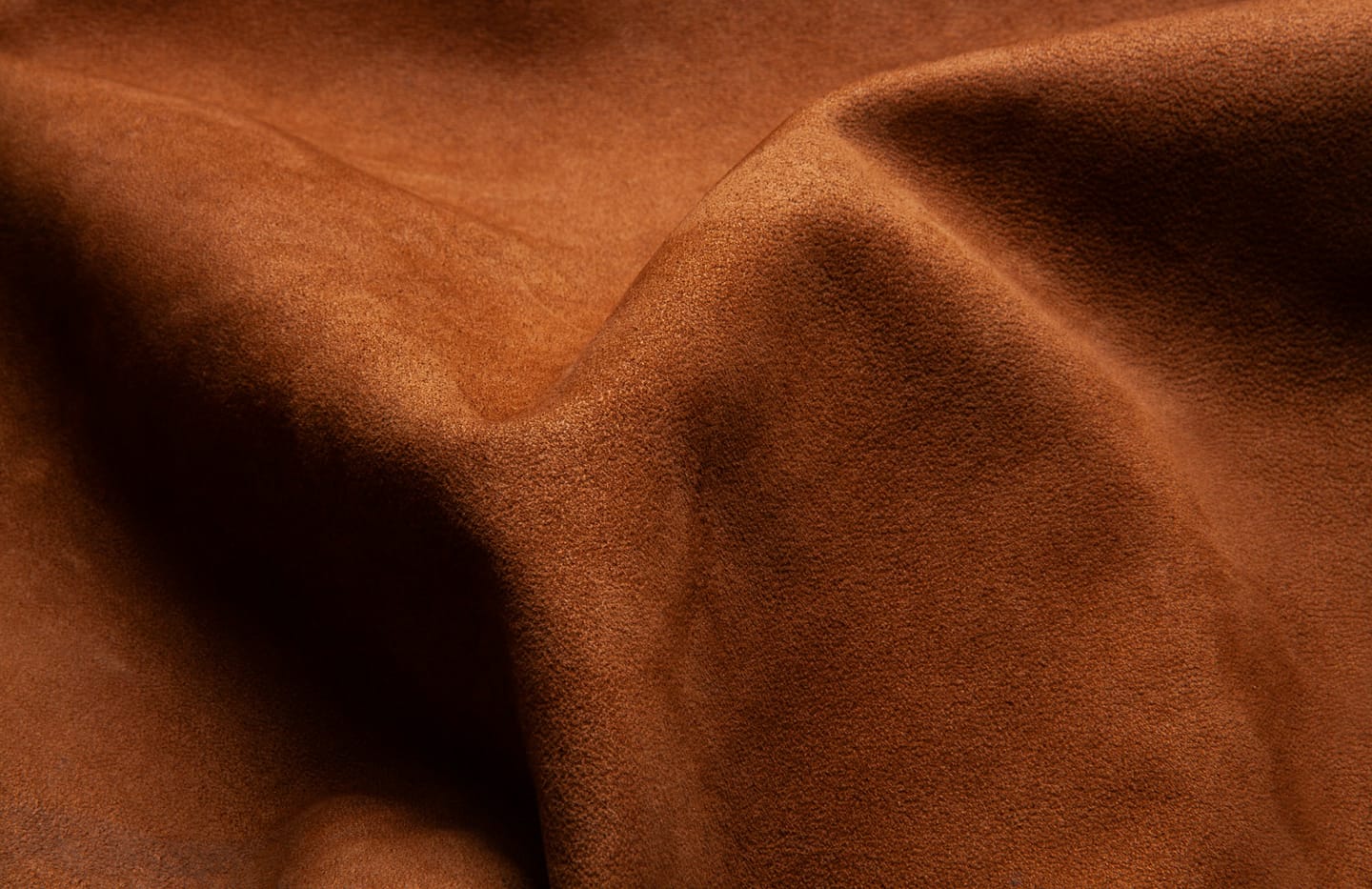 Material detail: a napped split leather surface
