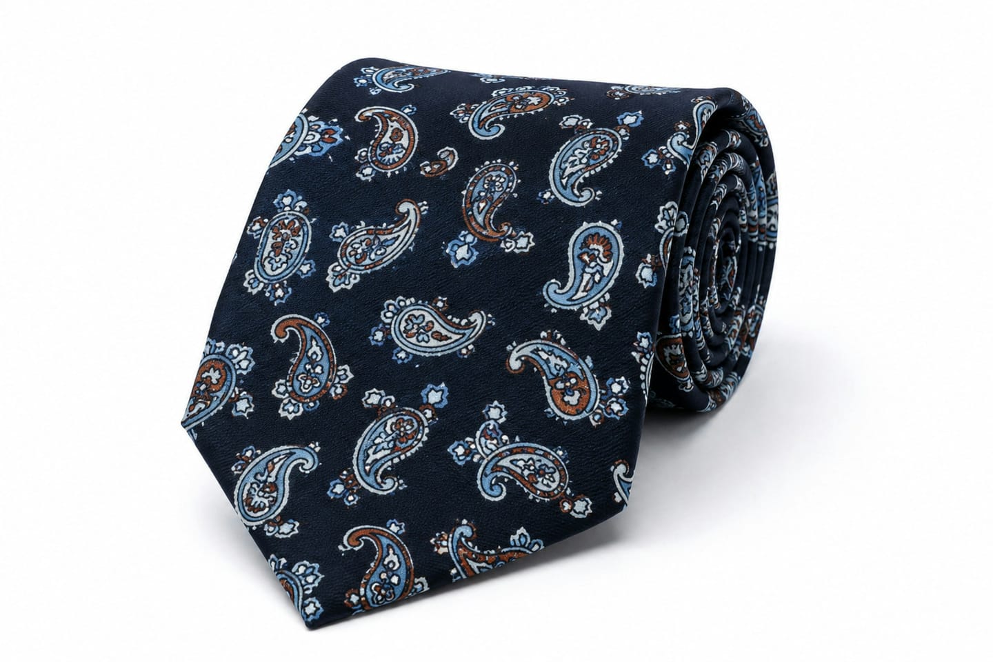 Accessories manufacturing context: a formal tie knot photographed in detail