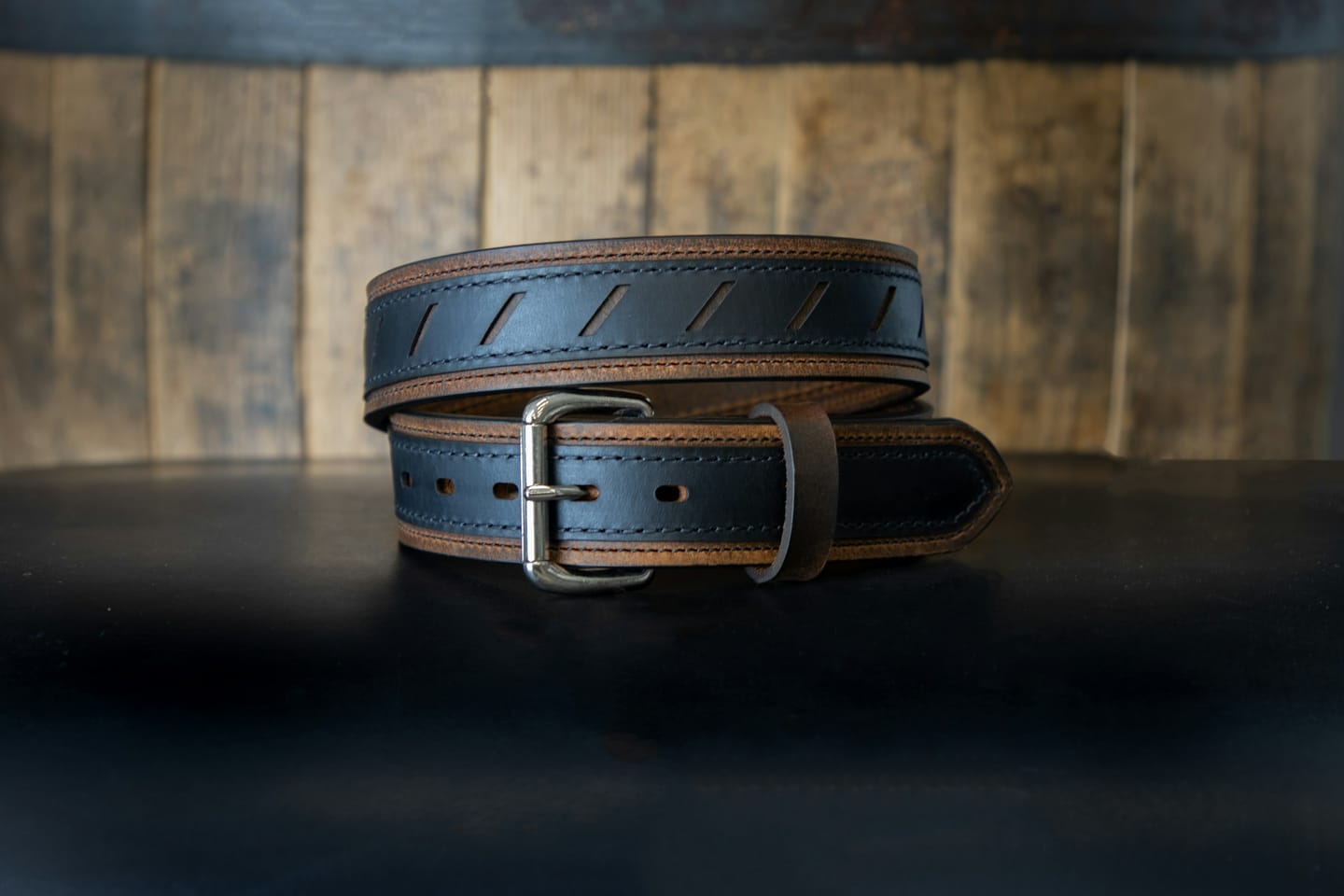Material detail: a webbing belt