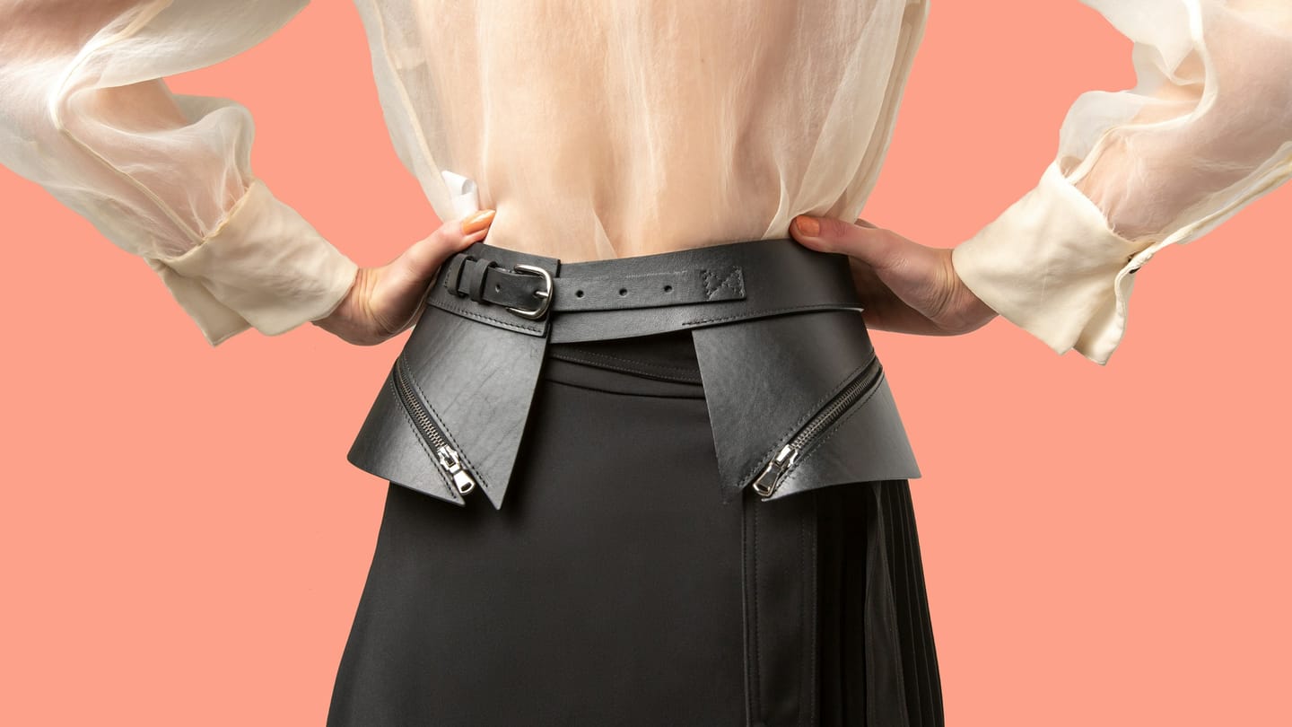 Accessories manufacturing context: an editorial composition of fashion accessories